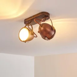 hofstein Plafonnier Butikon Rouille, 2 lumières