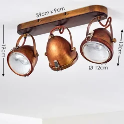 hofstein Plafonnier Butikon Rouille, 3 lumières