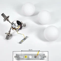 hofstein Plafonnier Cabalonga Nickel mat, 3 lumières
