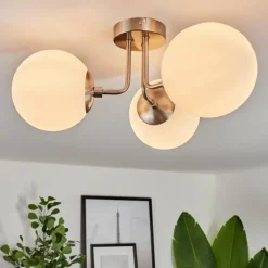 hofstein Plafonnier Cabalonga Nickel mat, 3 lumières