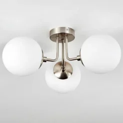 hofstein Plafonnier Cabalonga Nickel mat, 3 lumières