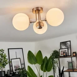 hofstein Plafonnier Cabalonga Nickel mat, 3 lumières