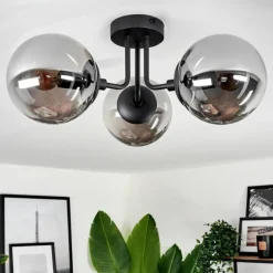 hofstein Plafonnier Cabalonga Noir, 3 lumières