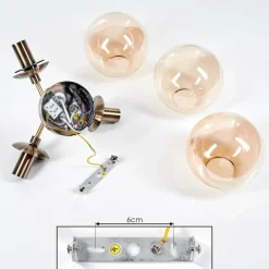 hofstein Plafonnier Cabalonga Vieux laiton, 3 lumières