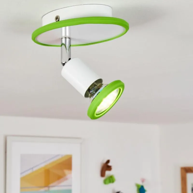hofstein Plafonnier Cabri LED Chrome, Vert, Blanc, 1 lumière