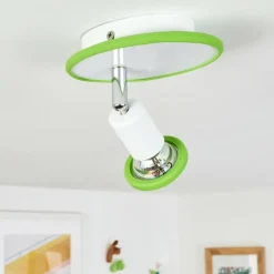 hofstein Plafonnier Cabri LED Chrome, Vert, Blanc, 1 lumière