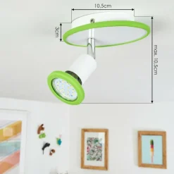 hofstein Plafonnier Cabri LED Chrome, Vert, Blanc, 1 lumière