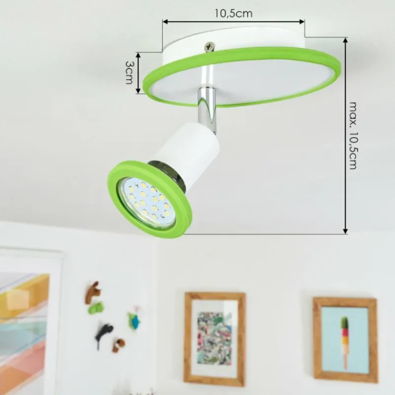 hofstein Plafonnier Cabri LED Chrome, Vert, Blanc, 1 lumière