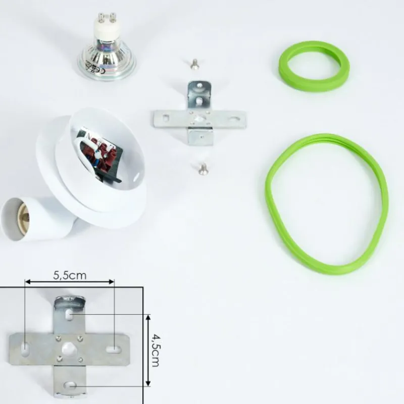 hofstein Plafonnier Cabri LED Chrome, Vert, Blanc, 1 lumière
