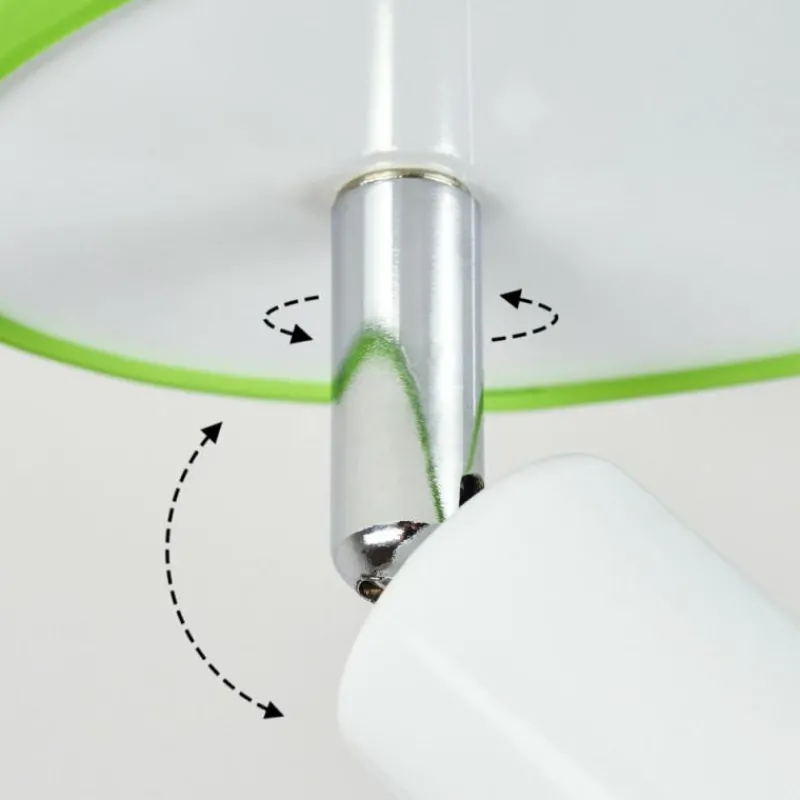 hofstein Plafonnier Cabri LED Chrome, Vert, Blanc, 1 lumière