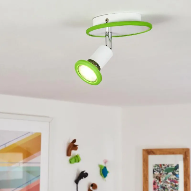 hofstein Plafonnier Cabri LED Chrome, Vert, Blanc, 1 lumière