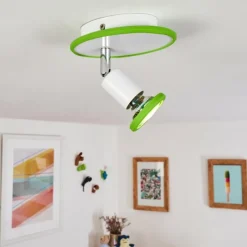 hofstein Plafonnier Cabri LED Chrome, Vert, Blanc, 1 lumière