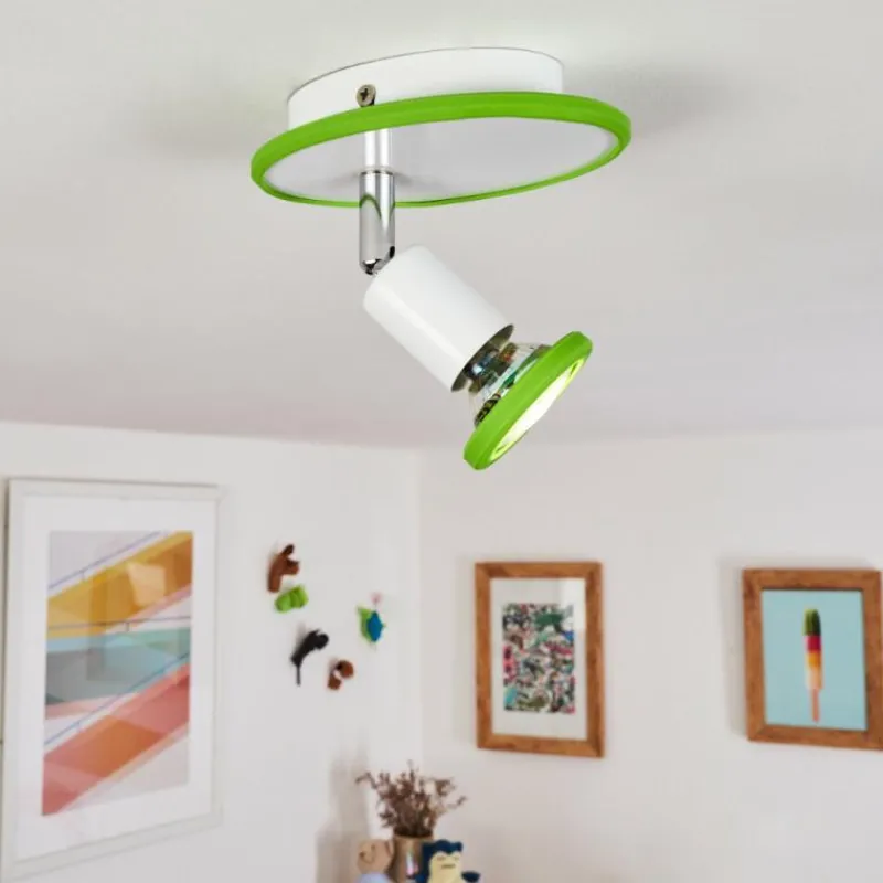 hofstein Plafonnier Cabri LED Chrome, Vert, Blanc, 1 lumière