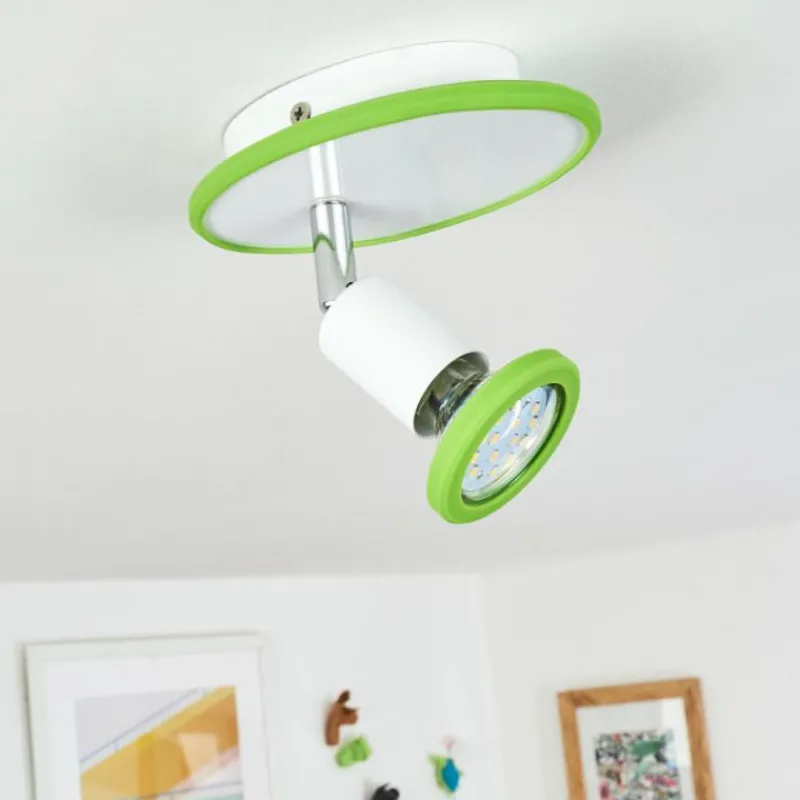 hofstein Plafonnier Cabri LED Chrome, Vert, Blanc, 1 lumière