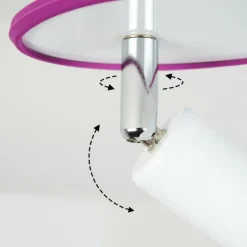 hofstein Plafonnier Cabri LED Chrome, Lila, Blanc, 1 lumière