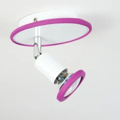 hofstein Plafonnier Cabri LED Chrome, Lila, Blanc, 1 lumière