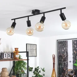 Lampes Vintages & Rétros-hofstein Plafonnier Cacoq Noir, 4 lumières