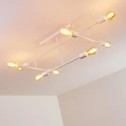 hofstein Plafonnier Cahaba Blanc, 8 lumières* Plafonniers