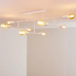 hofstein Plafonnier Cahaba Blanc, 8 lumières* Plafonniers