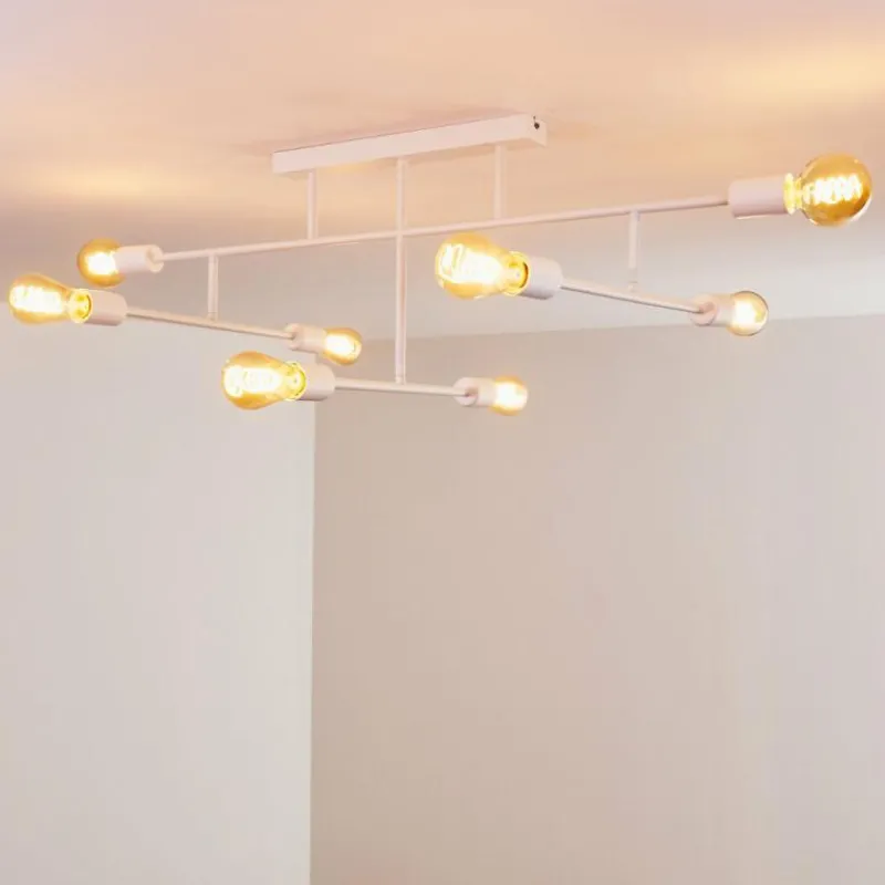 hofstein Plafonnier Cahaba Blanc, 8 lumières* Plafonniers