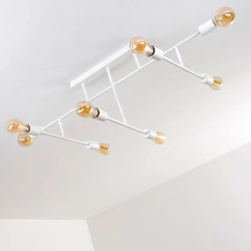 hofstein Plafonnier Cahaba Blanc, 8 lumières* Plafonniers