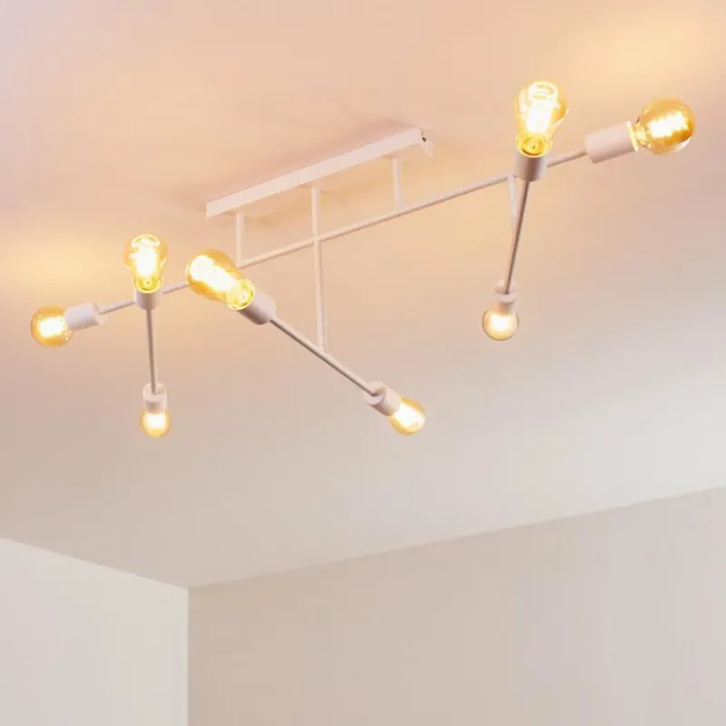 hofstein Plafonnier Cahaba Blanc, 8 lumières* Plafonniers