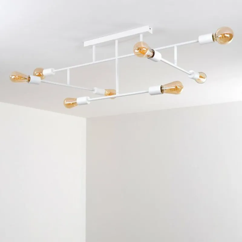 hofstein Plafonnier Cahaba Blanc, 8 lumières* Plafonniers