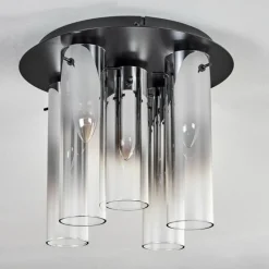hofstein Plafonnier Caimitte Noir, 5 lumières