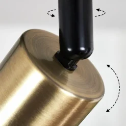 Lampes Vintages & Rétros-hofstein Plafonnier Cairns Vieux laiton, Noir, 6 lumières