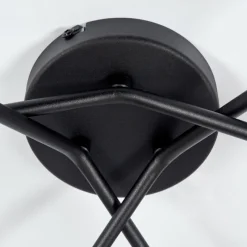 Lampes Vintages & Rétros-hofstein Plafonnier Cairns Vieux laiton, Noir, 6 lumières