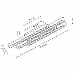 Luminaires Scandinaves-hofstein Plafonnier Cajas LED Écru, 4 lumières