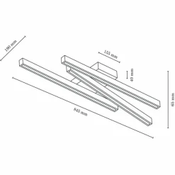 Lampes En Bois-hofstein Plafonnier Cajas LED Écru, 3 lumières