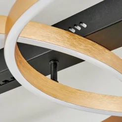 Lampes Dorées-hofstein Plafonnier Cajean LED Noir, 1 lumière