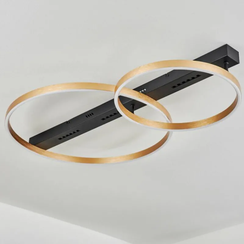 Lampes Dorées-hofstein Plafonnier Cajean LED Noir, 1 lumière