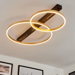 Lampes Dorées-hofstein Plafonnier Cajean LED Noir, 1 lumière