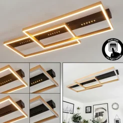 Lampes Dorées-hofstein Plafonnier Cajean LED Noir, 1 lumière