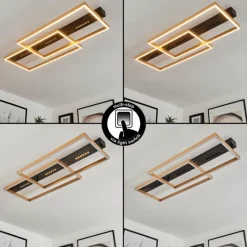 Lampes Dorées-hofstein Plafonnier Cajean LED Noir, 1 lumière