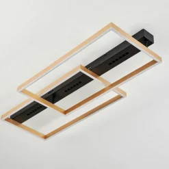 Lampes Dorées-hofstein Plafonnier Cajean LED Noir, 1 lumière