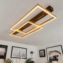 Lampes Dorées-hofstein Plafonnier Cajean LED Noir, 1 lumière