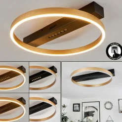 Lampes Dorées-hofstein Plafonnier Cajean LED Noir, 1 lumière