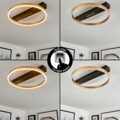 Lampes Dorées-hofstein Plafonnier Cajean LED Noir, 1 lumière