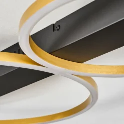 Lampes Dorées-hofstein Plafonnier Cajean LED Noir, 2 lumières