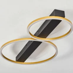 Lampes Dorées-hofstein Plafonnier Cajean LED Noir, 2 lumières