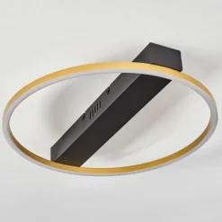 Lampes Art Déco-hofstein Plafonnier Cajean LED Noir, 1 lumière