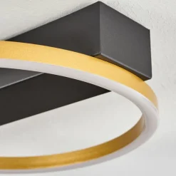 Lampes Dorées-hofstein Plafonnier Cajean LED Noir, 3 lumières