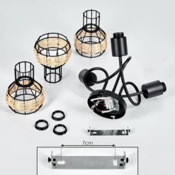 Luminaires Scandinaves-hofstein Plafonnier Calamar Noir, 3 lumières