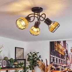 Luminaires Scandinaves-hofstein Plafonnier Calamar Noir, 3 lumières