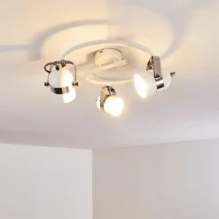 Lampes Industrielles-hofstein Plafonnier Callac Blanc, 3 lumières