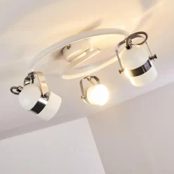 Lampes Industrielles-hofstein Plafonnier Callac Blanc, 3 lumières