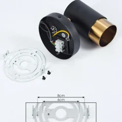 hofstein Plafonnier Campanas Laiton, Noir, 1 lumière